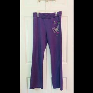 Hanes Youth Girl’s Large Purple Sweatpants